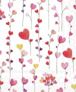 Șervețel - Hearts garlands - 33x33 cm