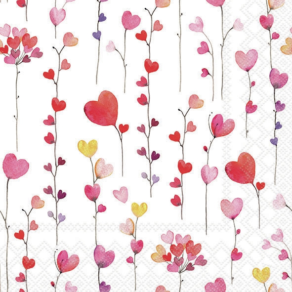 Șervețel - Hearts garlands - 33x33 cm 1 Șervețel - Hearts garlands - 33x33 cm