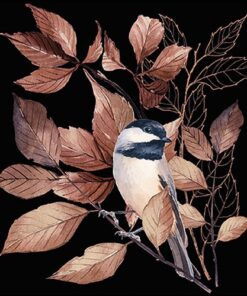 Șervețel - Lovely Chickadee black – 33×33 cm