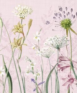 Șervețel - Lovely Grasses rose - 33x33 cm