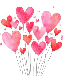 Șervețel - Lovely Hearts - 33x33 cm