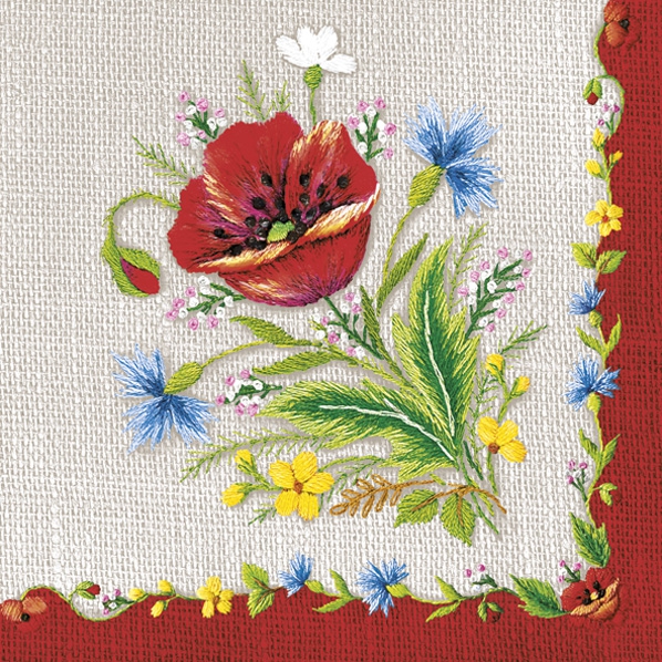 Șervețel - Mountain Embroidery Folk - 33x33 cm 1 Șervețel - Mountain Embroidery Folk - 33x33 cm