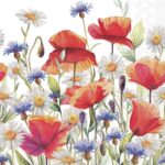 Șervețel - Poppies and cornflowers - 33x33 cm