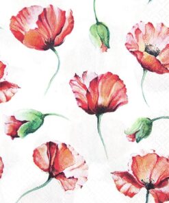 Șervețel - Poppy Drawing - 33x33 cm