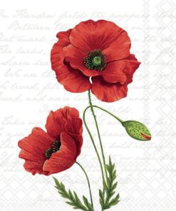 Șervețel - Proud Poppy - 33x33 cm