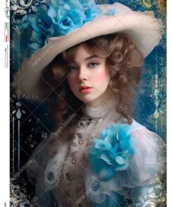 Hârtie de orez – Blue Beauty – A4