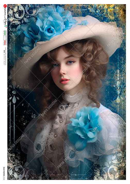 Hârtie de orez – Blue Beauty – A4 1 Hârtie de orez – Blue Beauty – A4