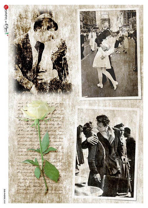 Hârtie de orez – Vintage Love Photos – A4 1 Hârtie de orez – Vintage Love Photos – A4