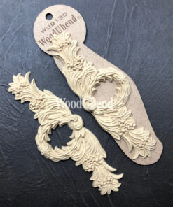 Elemente decorative - 2 piese - WoodUbend - 17,5x6,5 cm