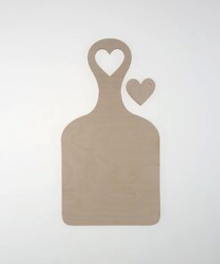 Placă decorativă placaj - inimă - h35.5 cm