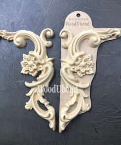Elemente decorative - 2 piese - WoodUbend - 25x13,5 cm