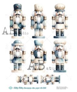 Hârtie de orez - Blue Nutcrackers - A4