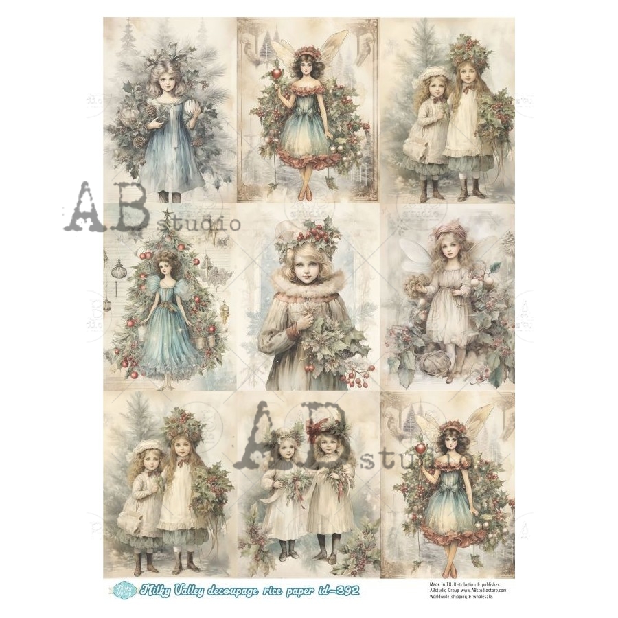 Hârtie de orez - Christmas Faires 2 - A4 1 Hârtie de orez - Christmas Faires 2 - A4