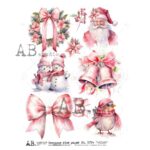 Hârtie de orez - Christmas Ribbons - A4