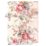Hârtie de orez - Floral Shabby - A4