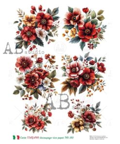 Hârtie de orez - Flowers Bunch 2 - A4