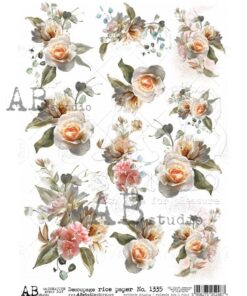 Hârtie de orez - Mini Roses - A4
