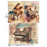 Hârtie de orez - Piano - A4