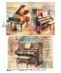 Hârtie de orez - Piano - A4