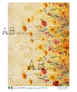 Hârtie de orez - Wild Flowers - A4