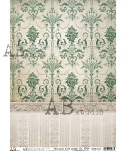 Hârtie de orez – Wallpaper Green - A3