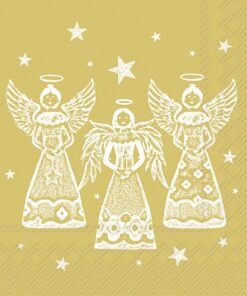 Șervețel - Bright Angels gold - 33x33 cm