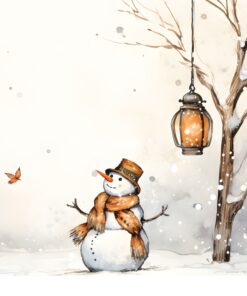 Șervețel - Cheerful Snowman - 33x33 cm