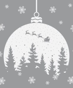 Șervețel - Christmas Bauble silver - 33x33 cm