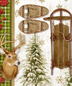 Șervețel - Christmas Cabin - 33x33 cm