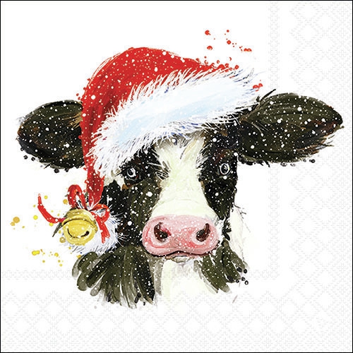 Șervețel - Christmas Cow Bell - 33x33 cm 1 Șervețel - Christmas Cow Bell - 33x33 cm