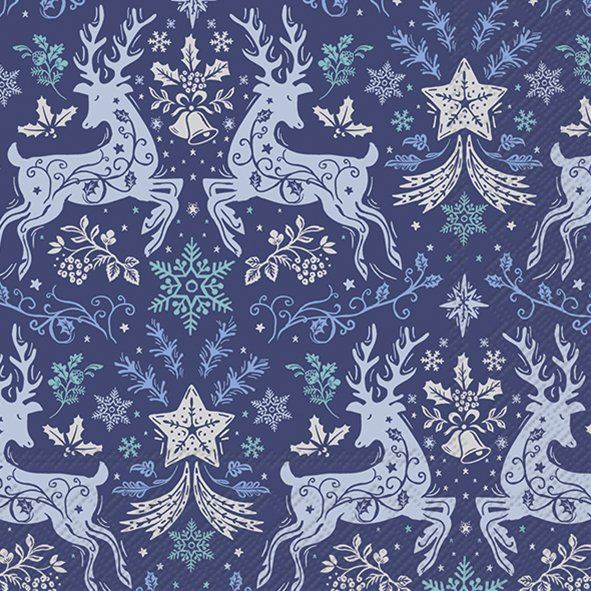 Șervețel - Christmas Ornaments blue - 33x33 cm 1 Șervețel - Christmas Ornaments blue - 33x33 cm