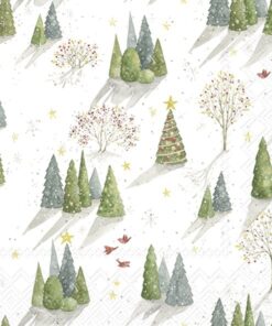 Șervețel - Decorated Tree - 33x33 cm