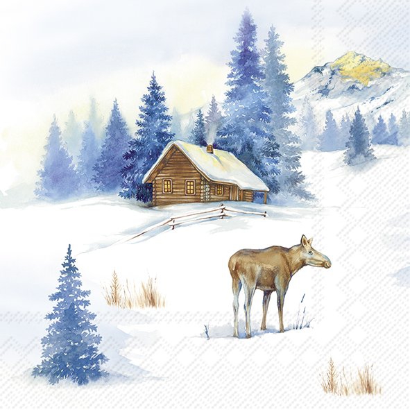 Șervețel - Elk Landscape - 25x25 cm 1 Șervețel - Elk Landscape - 25x25 cm