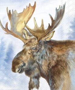 Șervețel - Elk blue - 33x33 cm