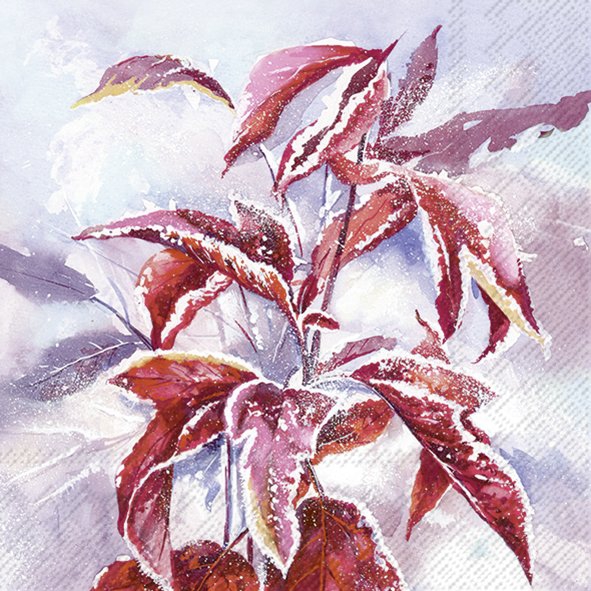 Șervețel - Frosty Branch - 33x33 cm 1 Șervețel - Frosty Branch - 33x33 cm