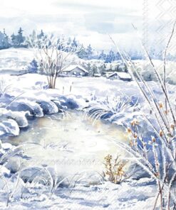 Șervețel - Frosty Landscape - 33x33 cm