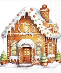 Șervețel - Gingerbread House - 33x33 cm