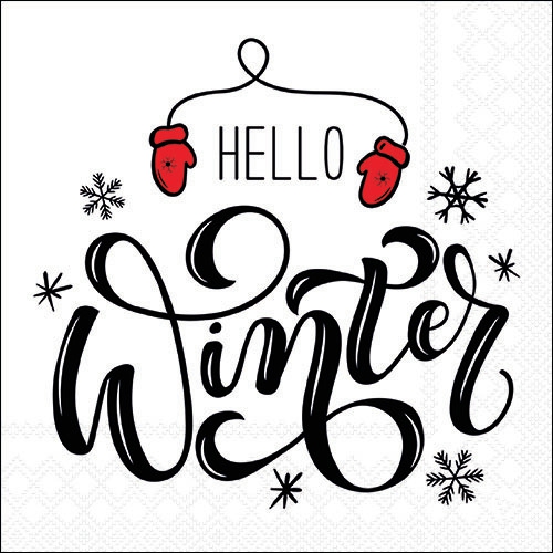 Șervețel - Hello Winter - 33x33 cm 1 Șervețel - Hello Winter - 33x33 cm