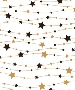 Șervețel - Little Stars Black & Gold - 33x33 cm