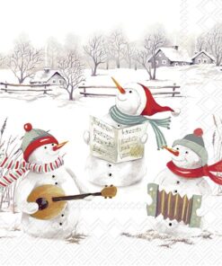 Șervețel - Musical Snowmen - 33x33 cm