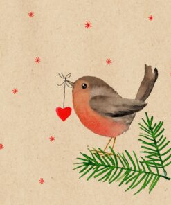 Șervețel - Robin Heart - 25x25 cm