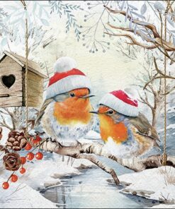 Șervețel - Robins in Winterland - 33x33 cm