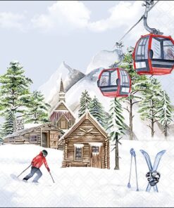 Șervețel - Ski Hut - 33x33 cm
