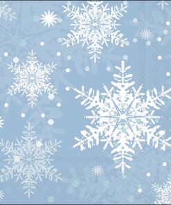 Șervețel - Snowflakes blue - 33x33 cm