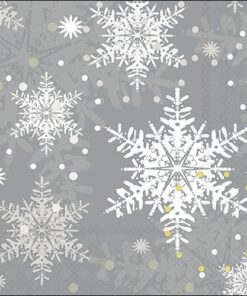 Șervețel - Snowflakes grey - 33x33 cm