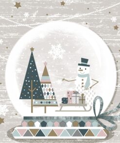 Șervețel - Snowman Glassball - 33x33 cm