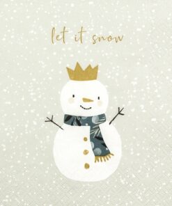 Șervețel - Snowman King - 33x33 cm