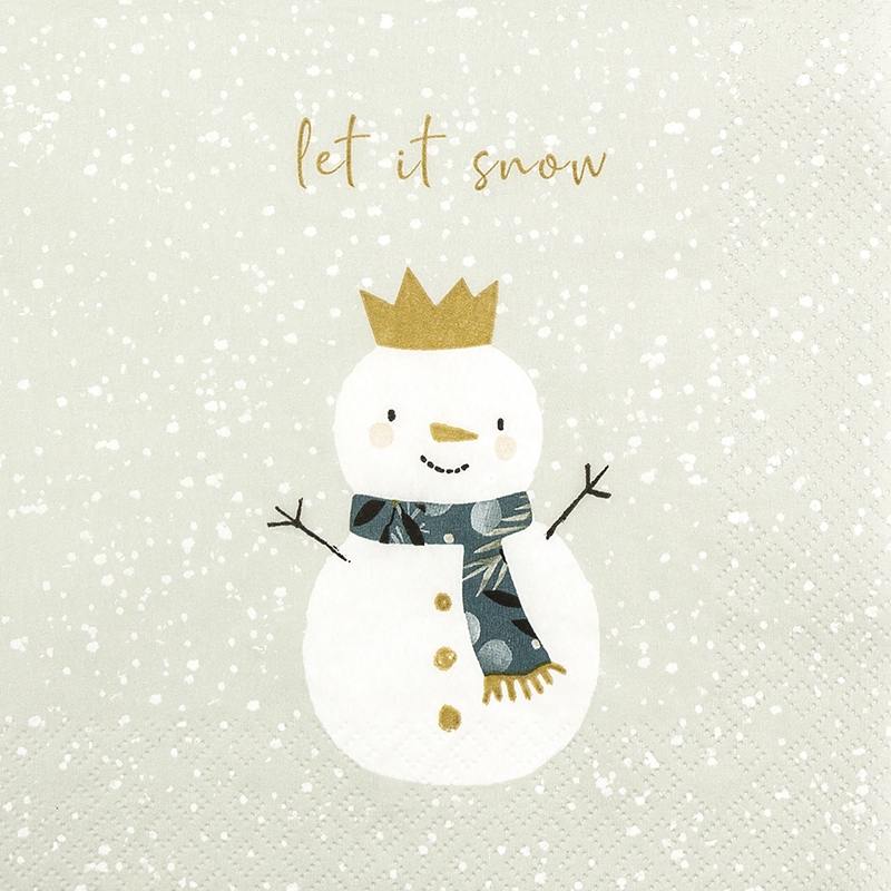 Șervețel - Snowman King - 33x33 cm 1 Șervețel - Snowman King - 33x33 cm