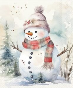 Șervețel - Snowman in Nature - 33x33 cm