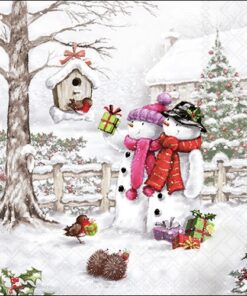 Șervețel - Snowmen Bringing Gifts - 33x33 cm